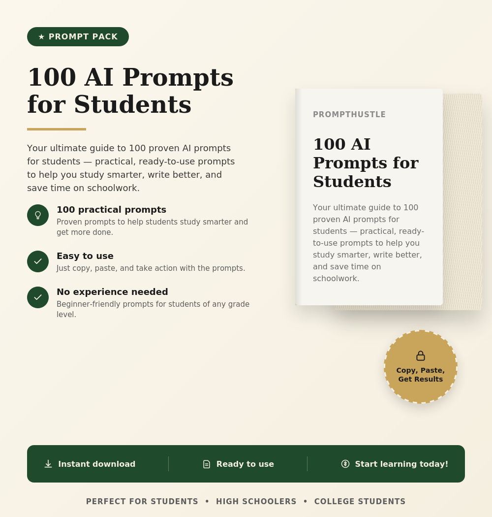 100 AI Prompts For Students